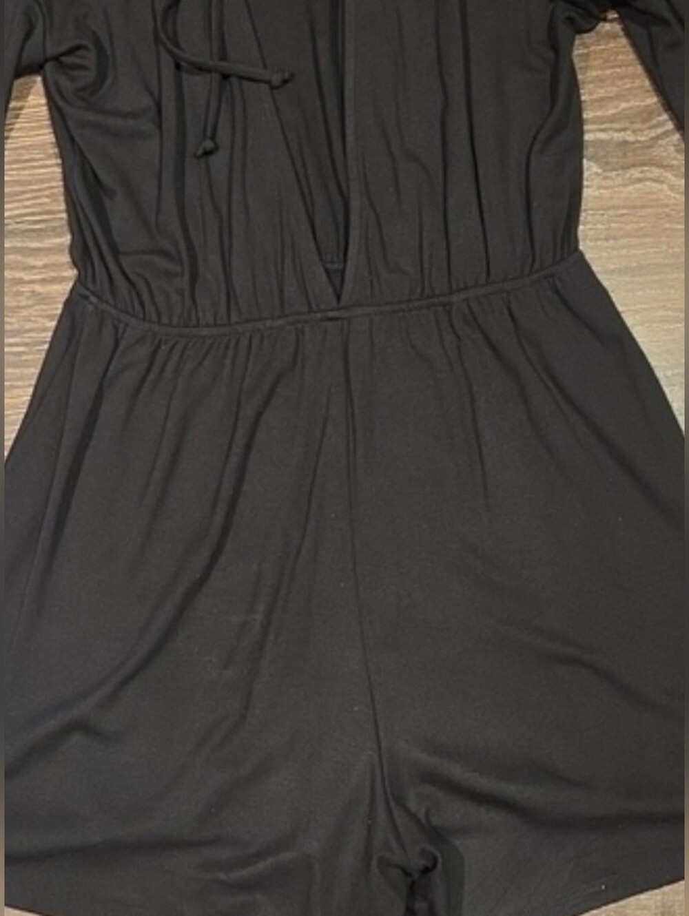 ❤️ LULUS FOR EVERY OCCASION BLACK LONG SLEEVE CUTOUT JERSEY ROMPER, MEDIUM - Picture 13 of 16